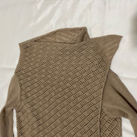 VTG Loose Weave Wrap Cardigan Shawl Sweater ANGORA Blend Beach Cover Up XS/S - Picture 8 of 14